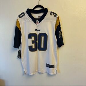 NFL White Jersey with Gray and Red Details